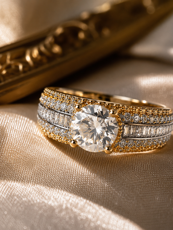 Solitaire Statement Ring