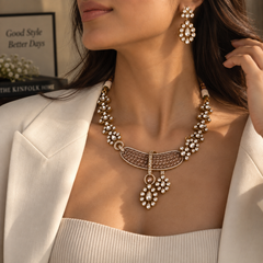 Nooré Champagne Statement Necklace Set