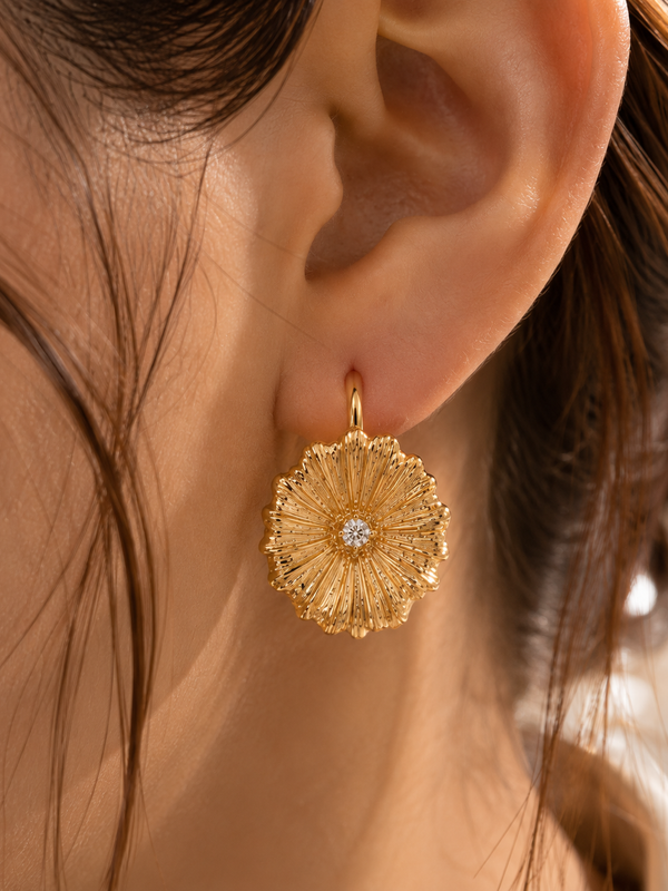 Soleil Bloom Hoop Earrings