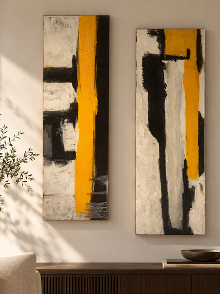 Between the Lines — Abstract Wall Art, Set of 2