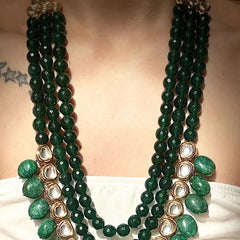 Maharani Malhar Emerald Polki Necklace