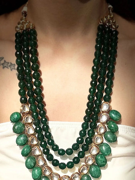 Maharani Malhar Emerald Polki Necklace