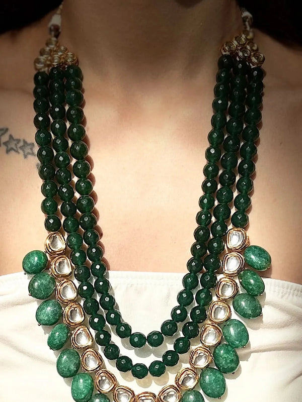 Maharani Malhar Emerald Polki Necklace