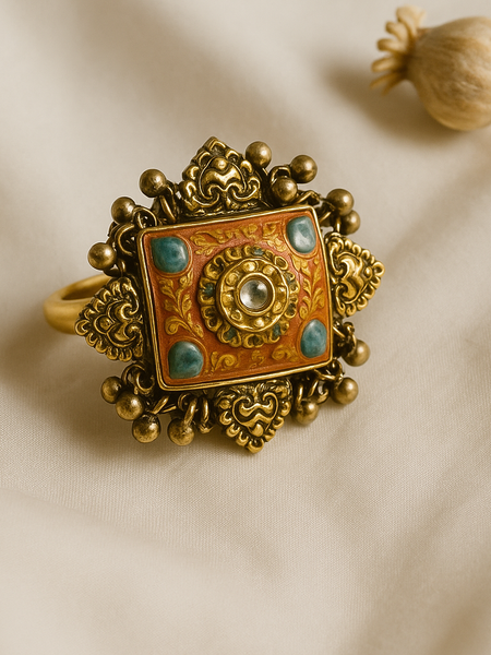 Aranya Antique Enamel Ring