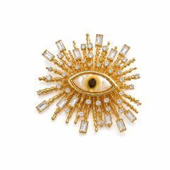 Radiant Celestial Evil Eye Brooch