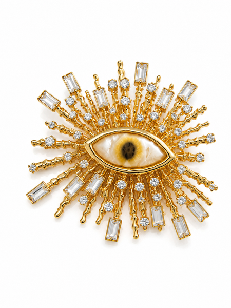 Radiant Celestial Evil Eye Brooch