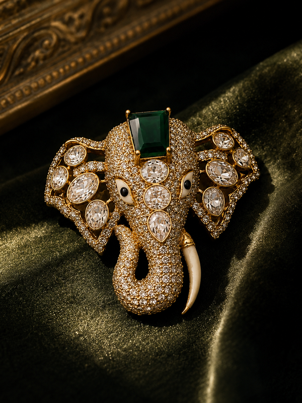 The Maharaja Elephant Statement Brooch