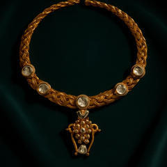 Vanshika Temple Kundan Necklace Set