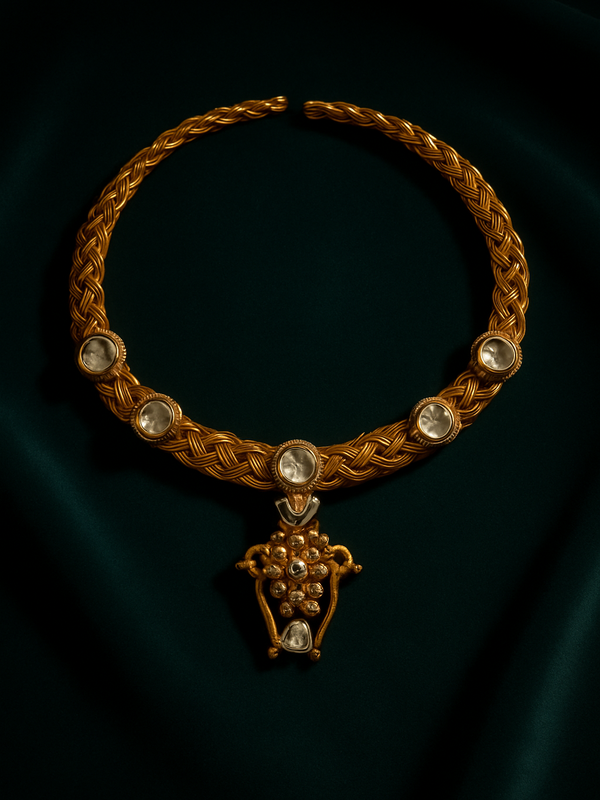 Vanshika Temple Kundan Necklace Set