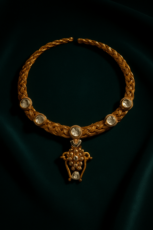 Vanshika Temple Kundan Necklace Set