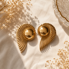 Golden Radiance Statement Earrings