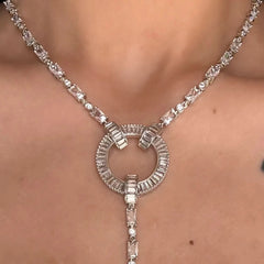 Celestial Diamond Neelam Necklace Set