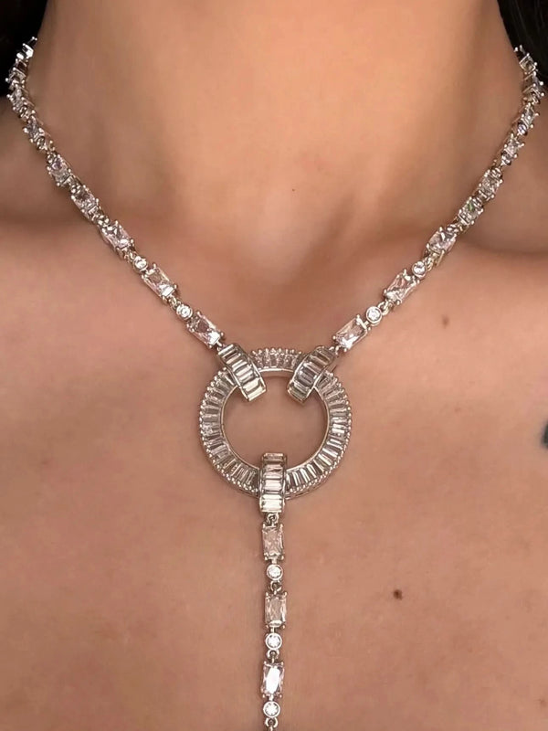 Celestial Diamond Neelam Necklace Set