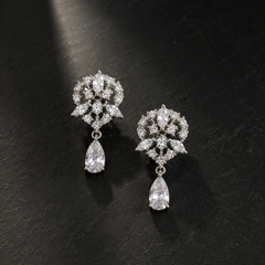 Elara Crystal Drop Earrings