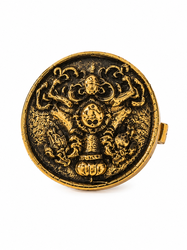 Vighnaharta Heritage Gold Button Cover