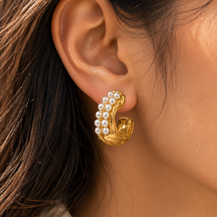Pearl Hoop Earrings