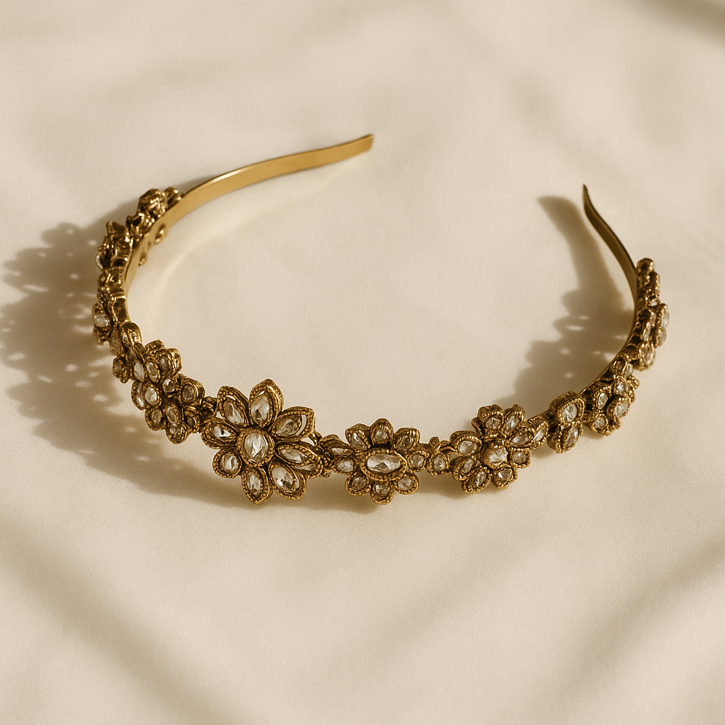 Floral Kundan Headband