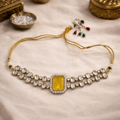 Yellow Sapphire Noor Heritage Necklace Set