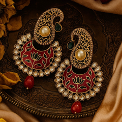 Regal Raga Meenakari Earrings