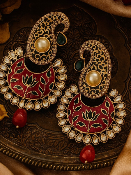 Regal Raga Meenakari Earrings