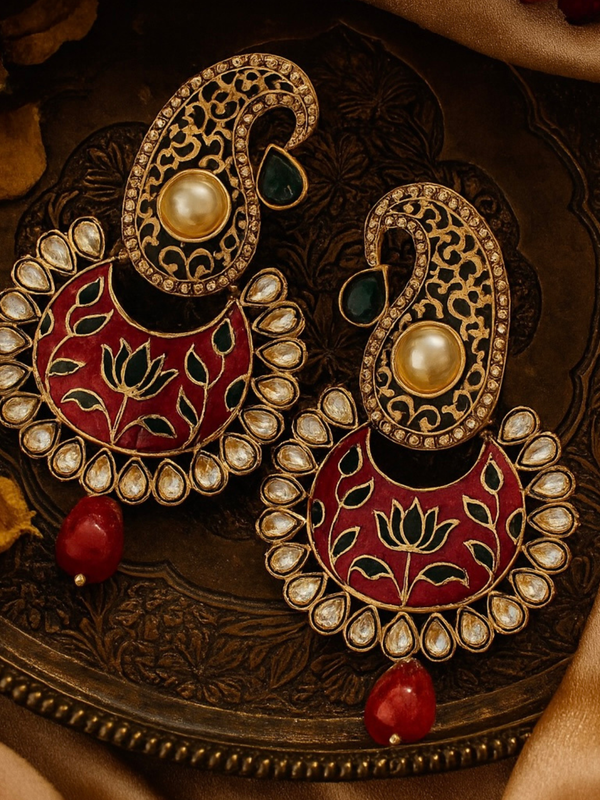 Regal Raga Meenakari Earrings