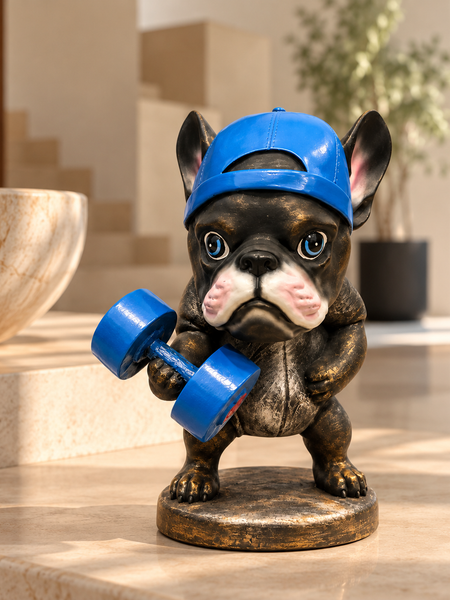 The Gym Bro – Bulldog Sculpture