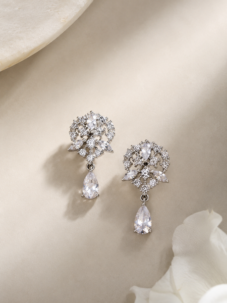 Elara Crystal Drop Earrings