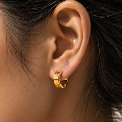 Verona Screw Hoop Earrings