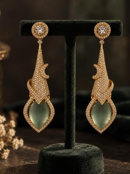 Meher Sage Statement Earrings