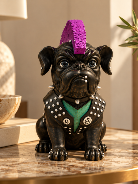 The Rebel Bulldog – Punk Sculpture