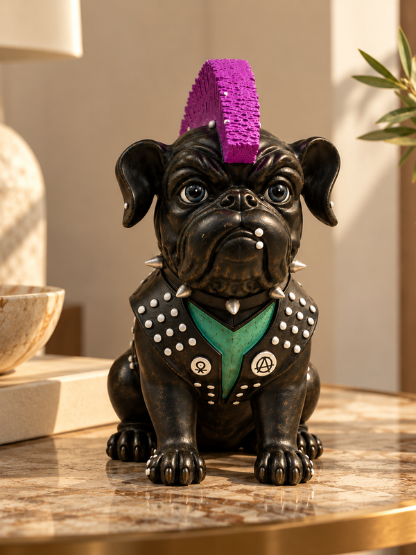 The Rebel Bulldog – Punk Sculpture