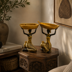 The Golden Gatherings Decorative Basket Duo