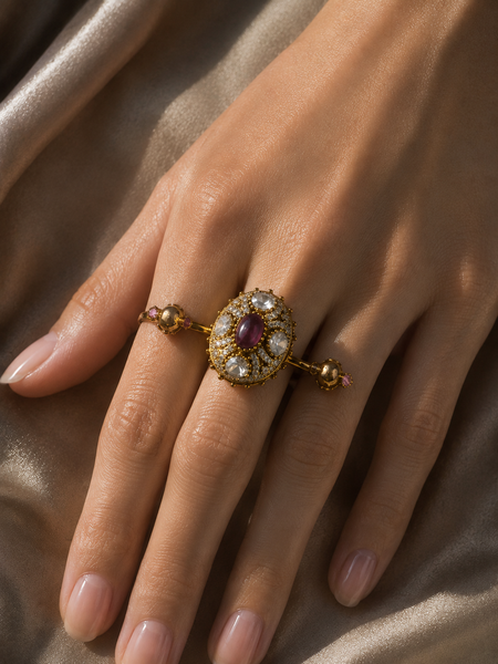 Aurelia Rose Two-Finger Statement Ring