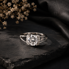 Solitaire Split Band Ring
