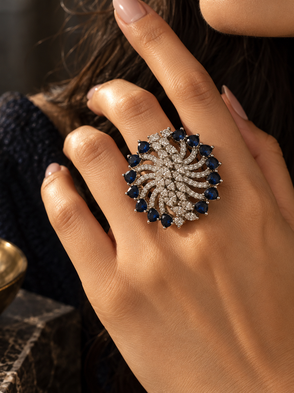 Neel Royale Sapphire Statement Ring