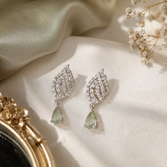 Meher Sage Drop Earrings