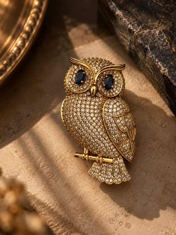 Nocturne Owl Brooch