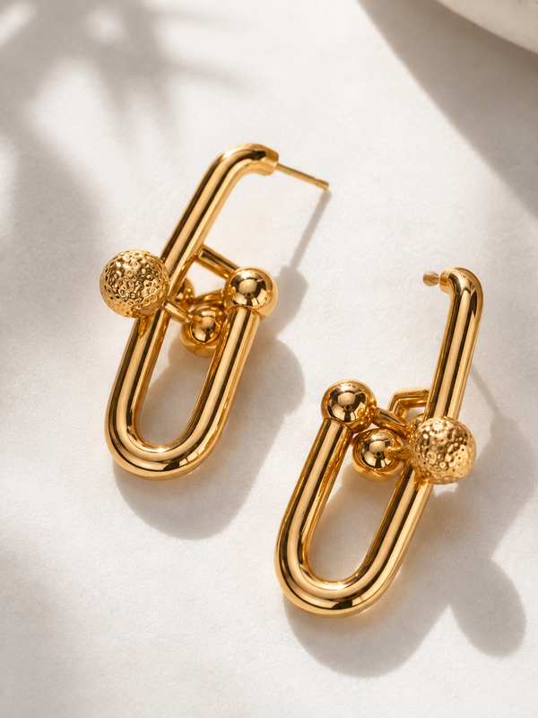 Orbit Link Drop Earrings