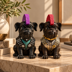 The Rebel Bulldogs – Punk Duo Sculpture Set