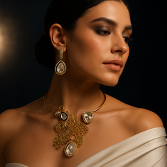 Royal Glow Kundan-Inspired Necklace & Earrings Set