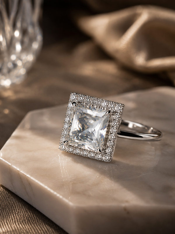 Aira Princess Solitaire Ring