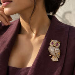 Rakta Drishti Owl Brooch