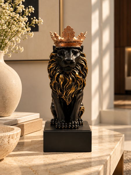 The Maharaja – Crowned Lion Sculpture