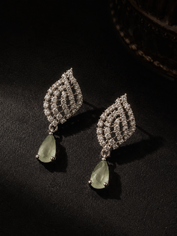 Meher Sage Drop Earrings