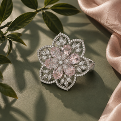 Rosé Fleur Statement Ring