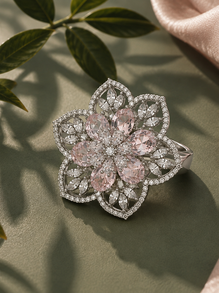 Rosé Fleur Statement Ring