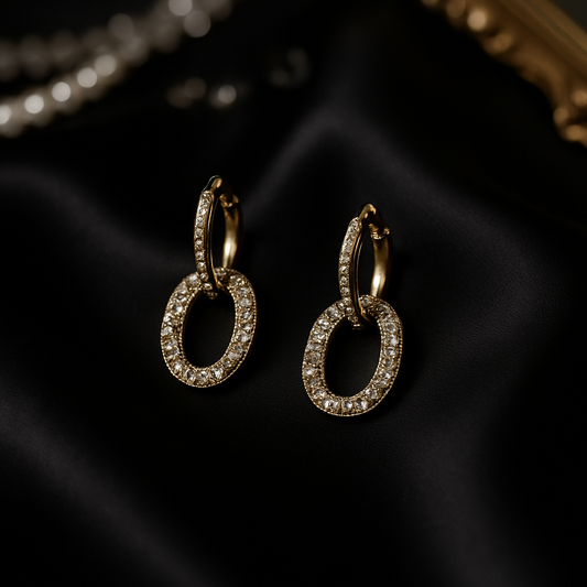 Radiant Oval Drop Earrings
