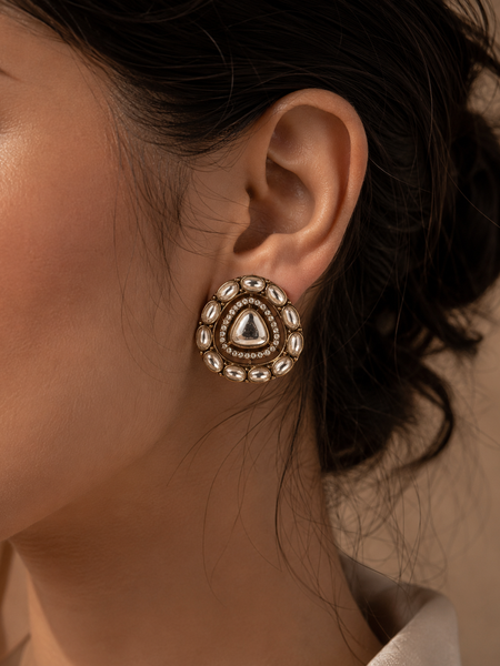 Noor Kundan Stud Earrings