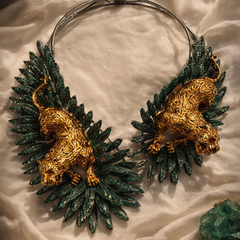 Emerald Panther Royale Statement Set