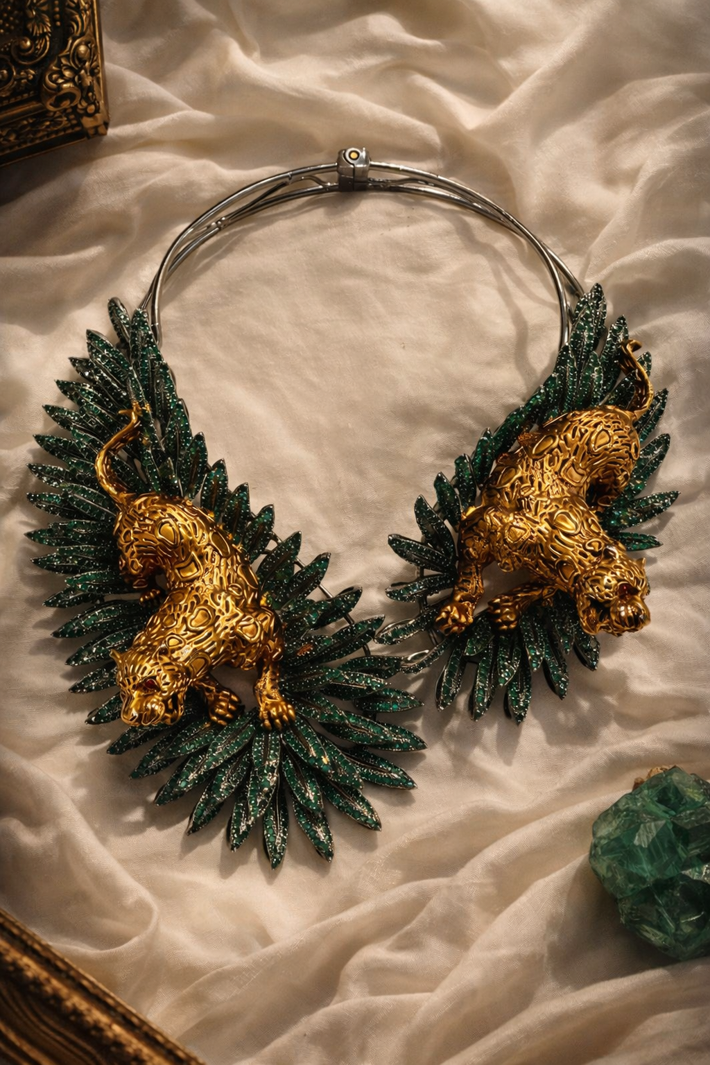 Emerald Panther Royale Statement Set